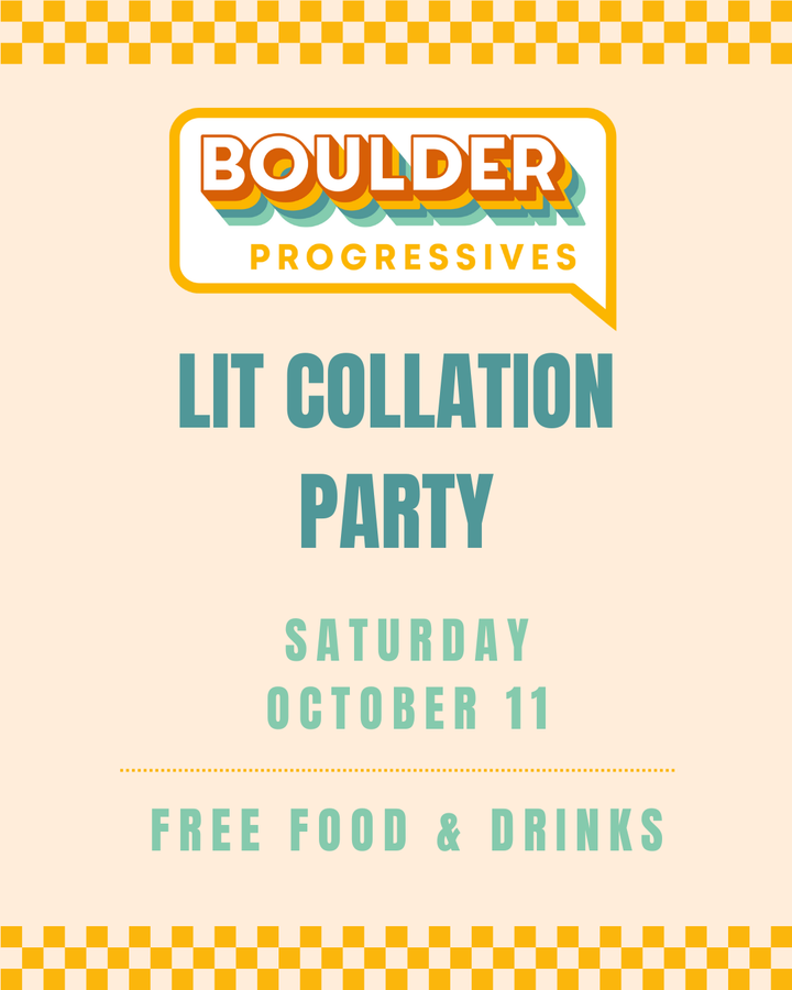 Join our Lit Collation Party! Saturday, October 11