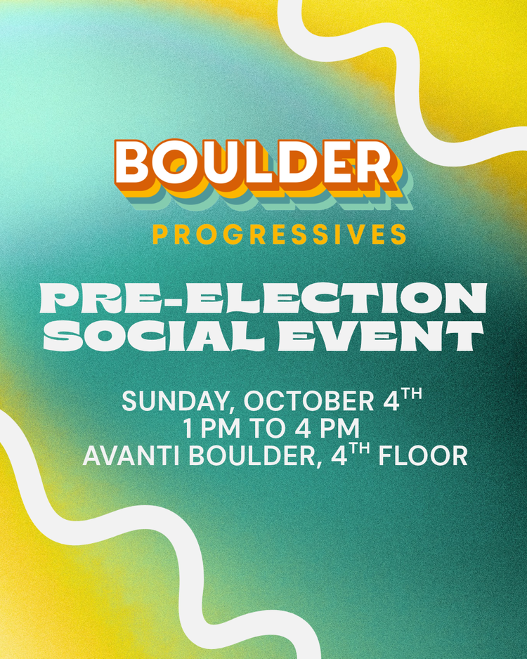 Join the Boulder Progressives Pre-Election Social